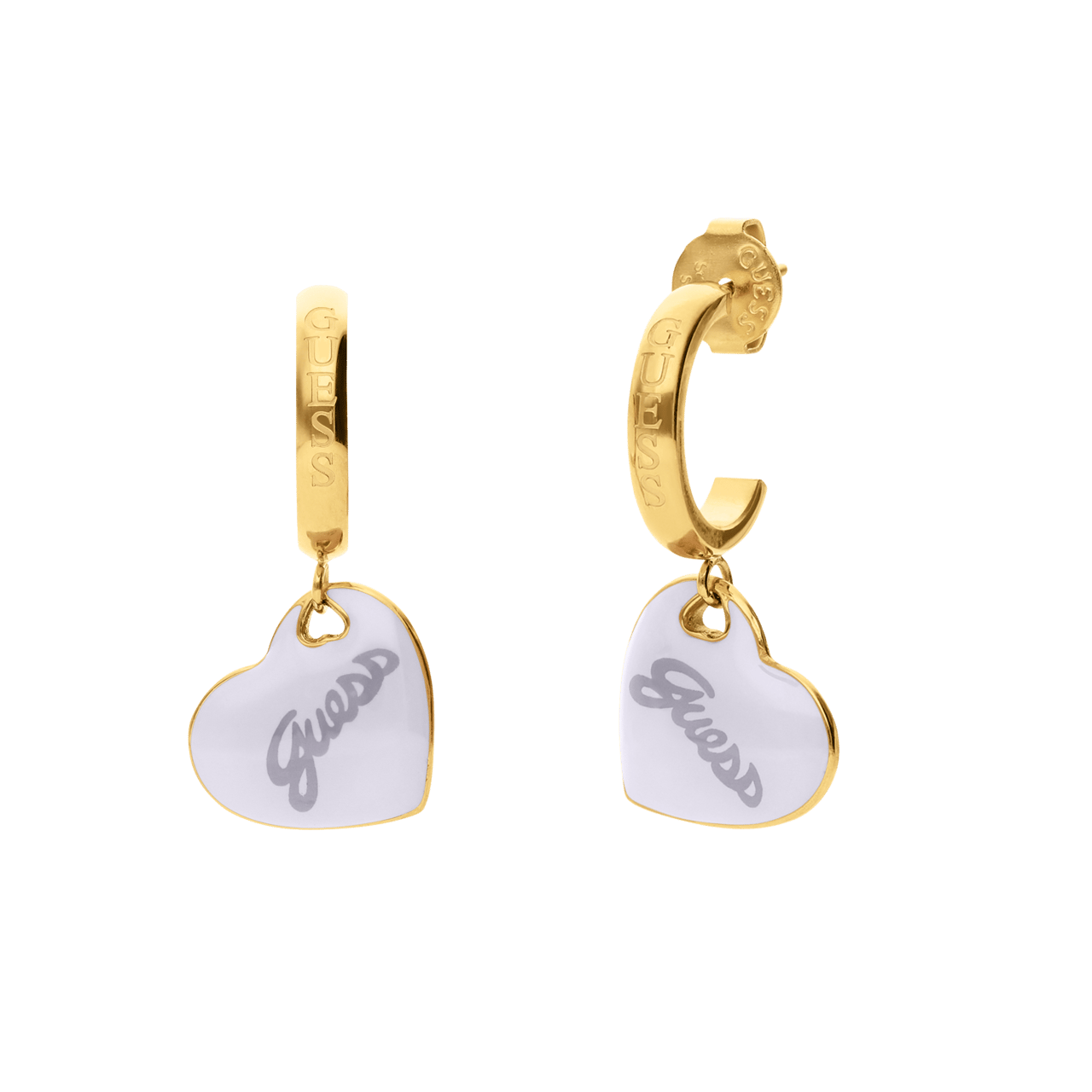 Stainless steel goldplated oorbellen VINTAGE GUESS