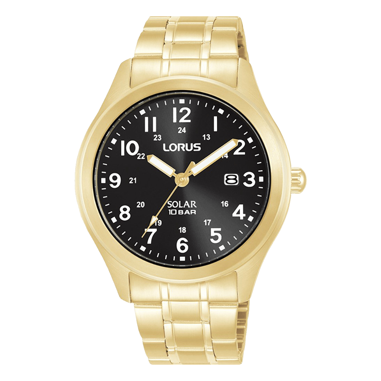 Lorus Solar Heren Horloge Goudkleurig RX388AX9