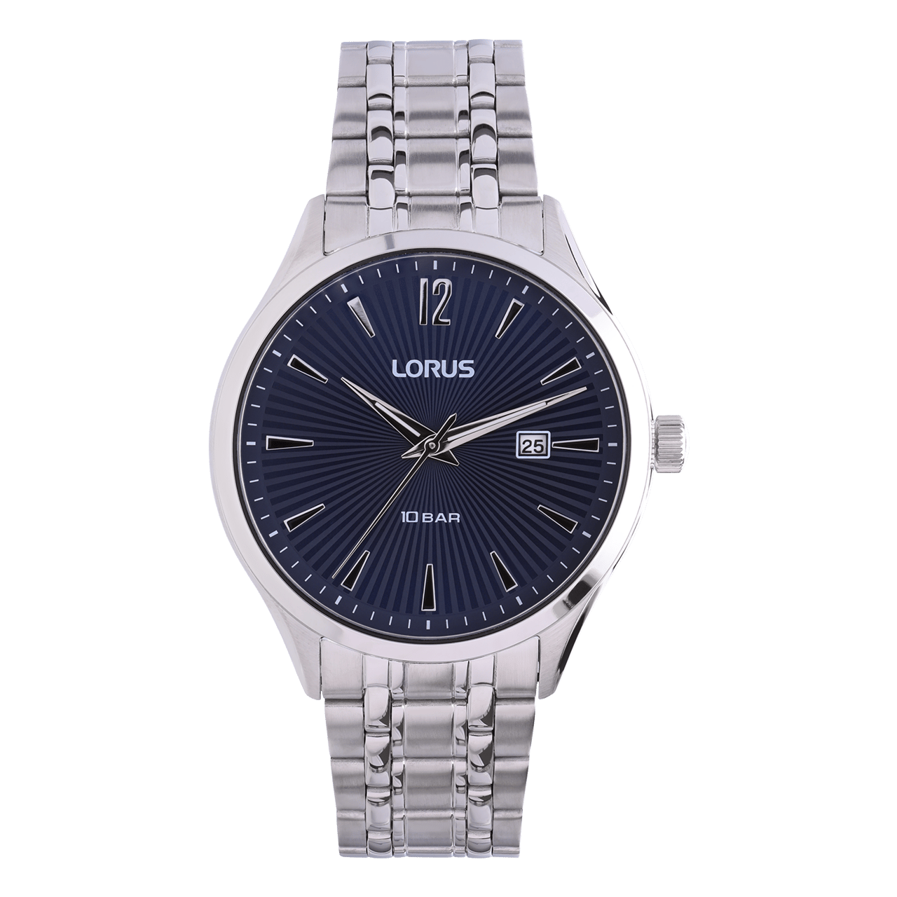LORUS Stahl Herrenuhr blaues Zifferblatt RH989RX9