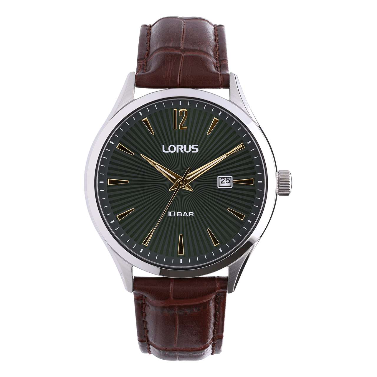 LORUS Herrenuhr mit braunem Lederarmband RH995RX9