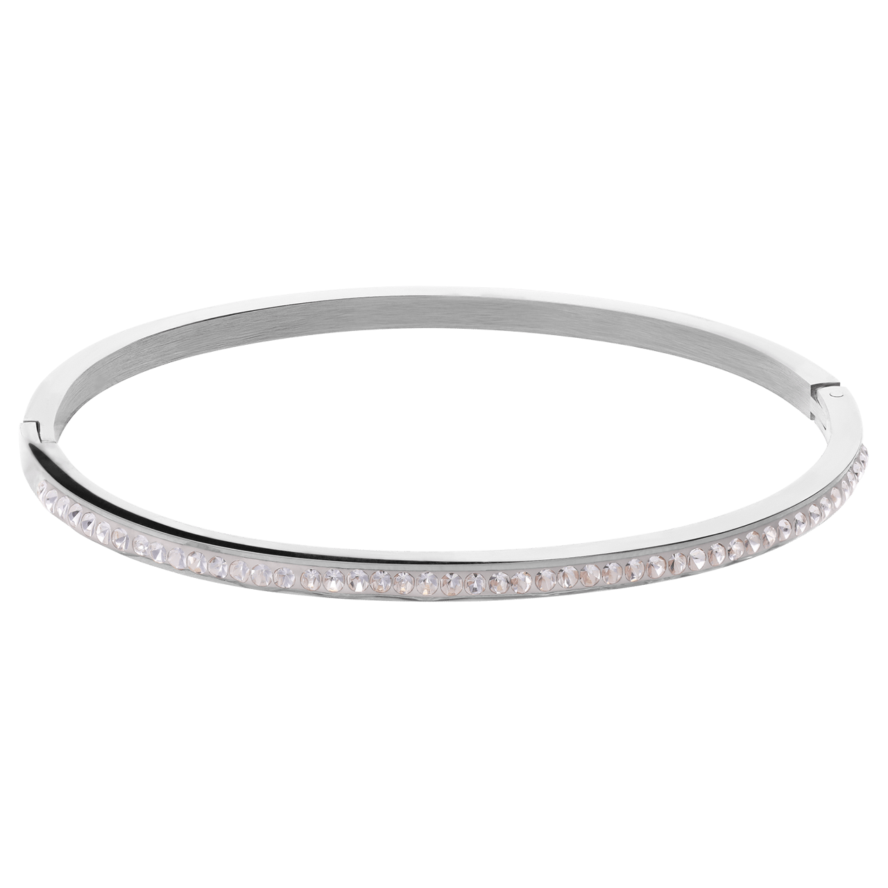 Stainless steel bangle small met kristal
