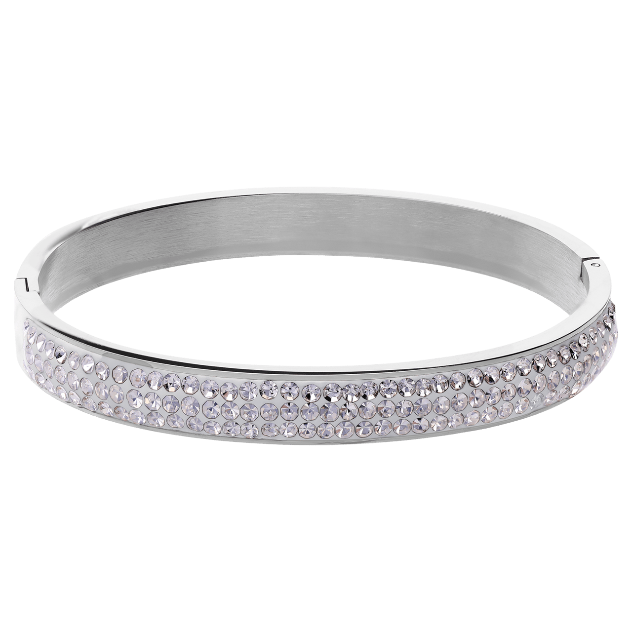 Stalen bangle met kristal