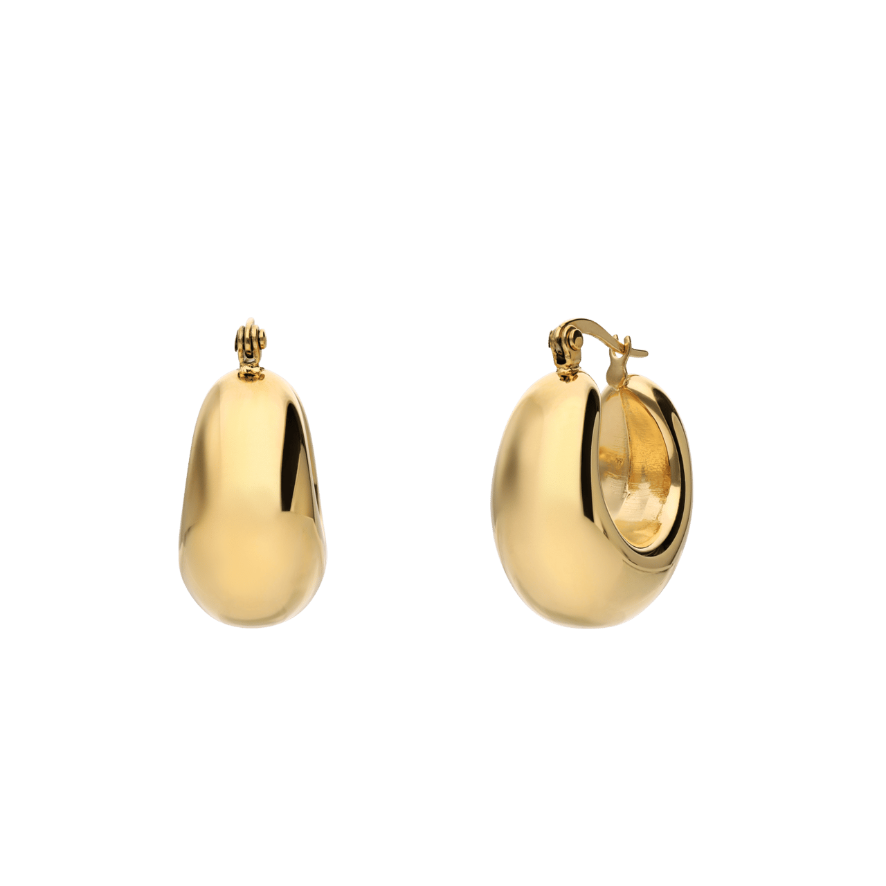 Stainless steel goldplated oorringen