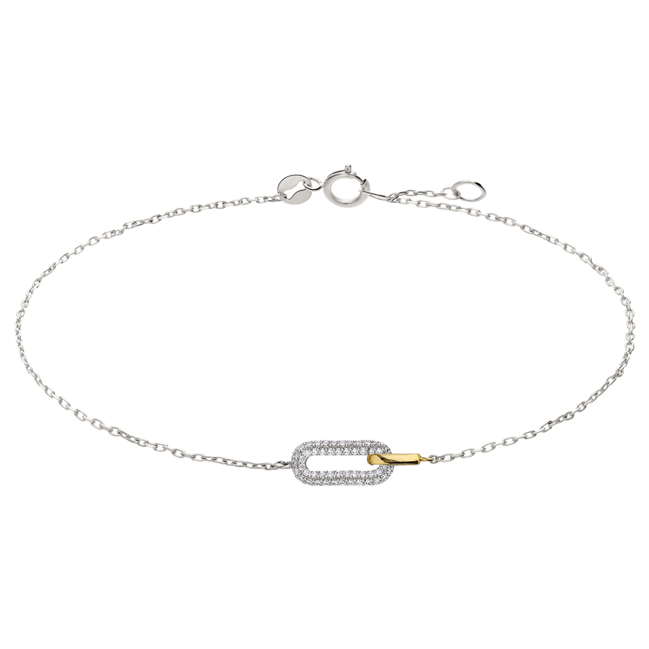 Zilveren bedelarmband met zirkonia voor dames