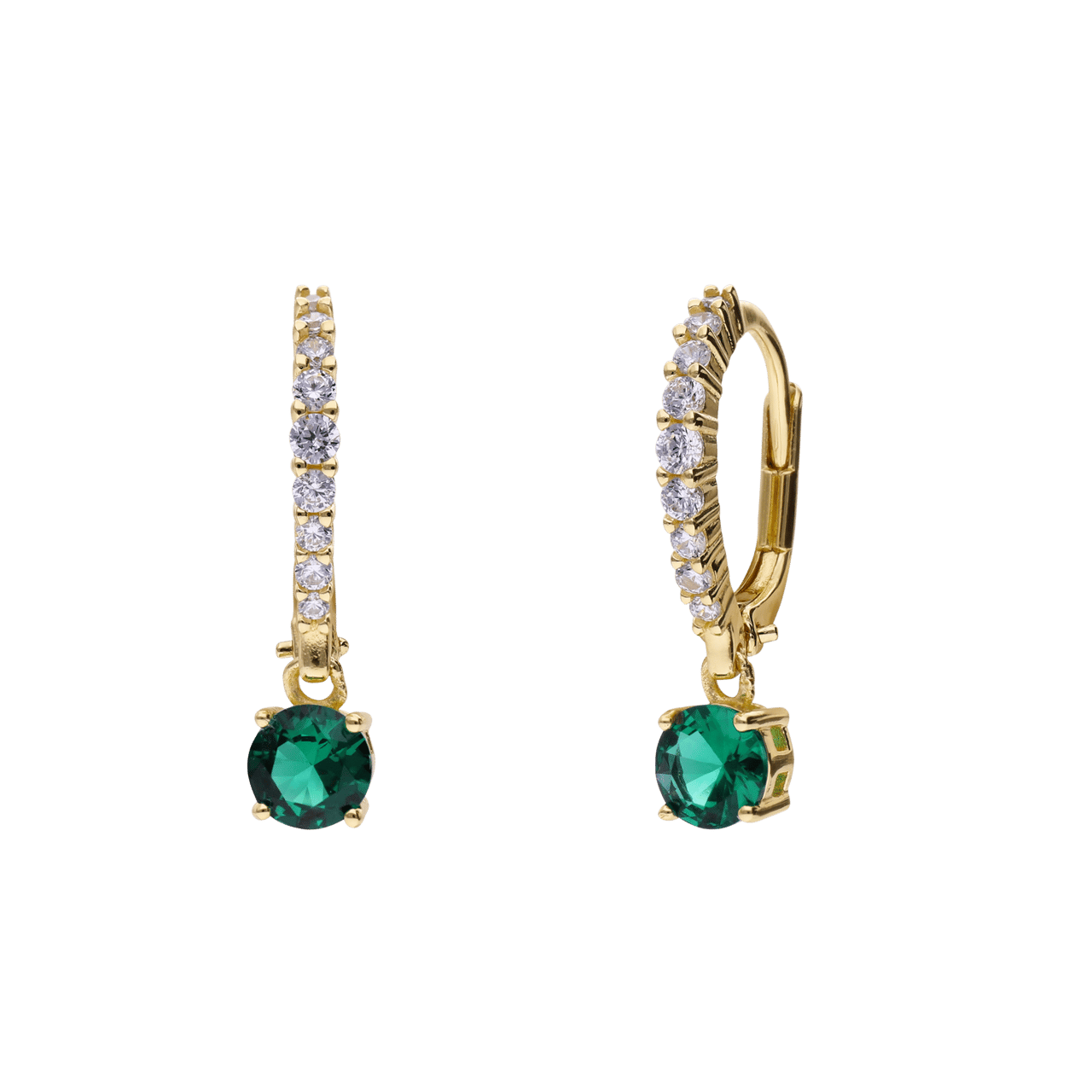 Silberne Creolen mit Zirkonia für Damen