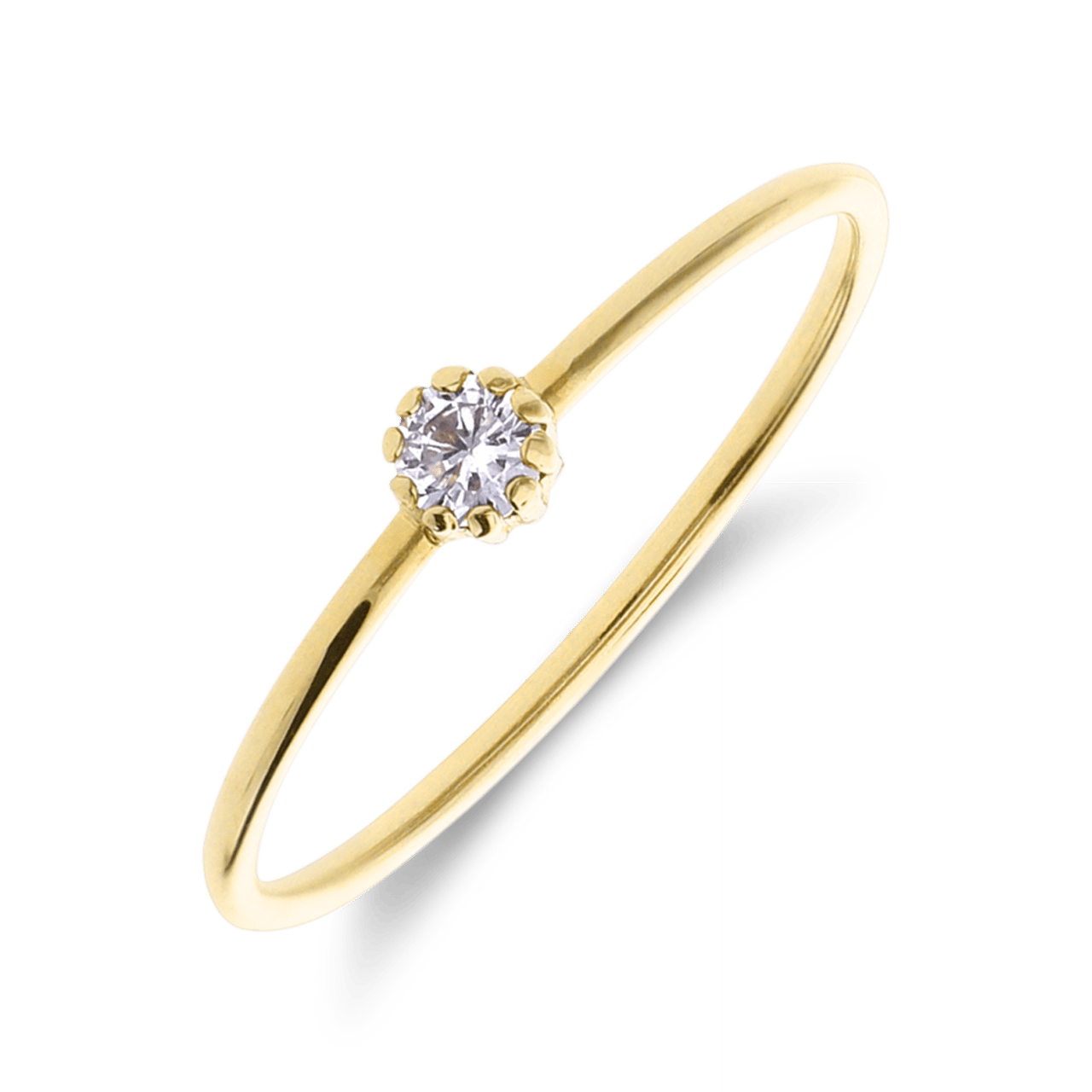 9 Karat Ring mit Zirkonia für Damen