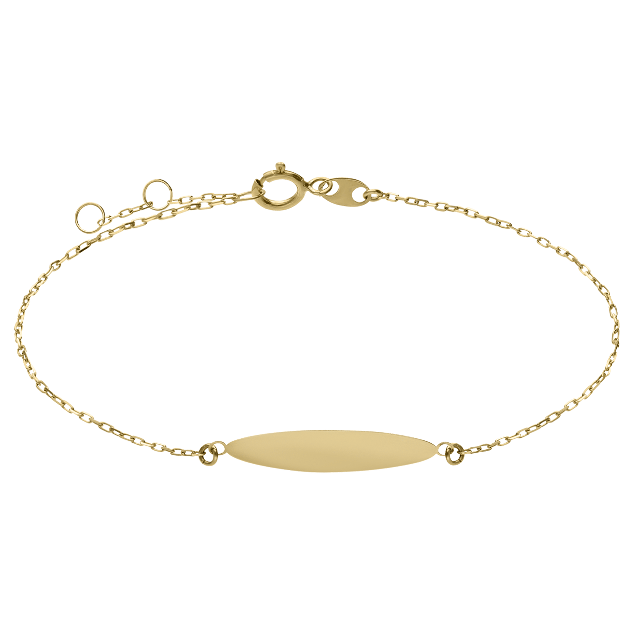 14 Karat Gelbgold Plattarmband für Damen