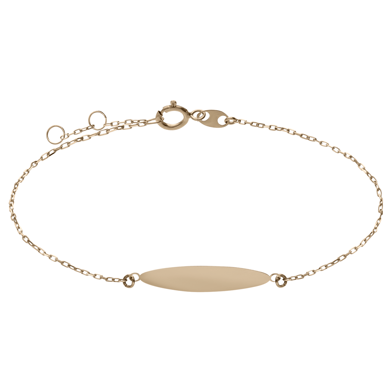 14 karaat geelgouden plaatarmband voor dames