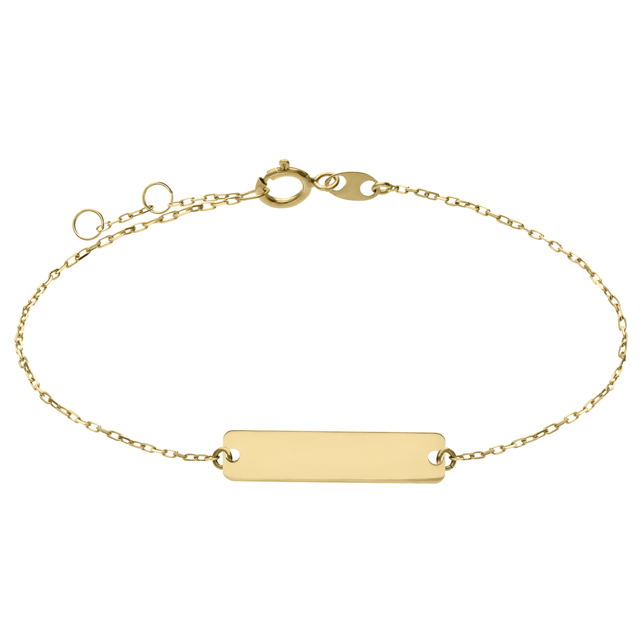 14 Karat Gelbgold Plattenarmband für Damen