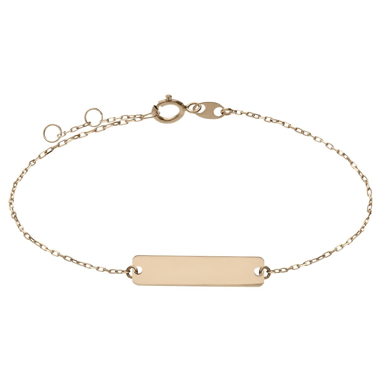 14 karaat geelgouden plaatarmband voor dames