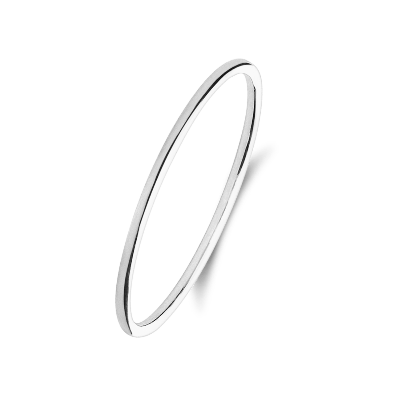 14 Karat Weißgoldring klein