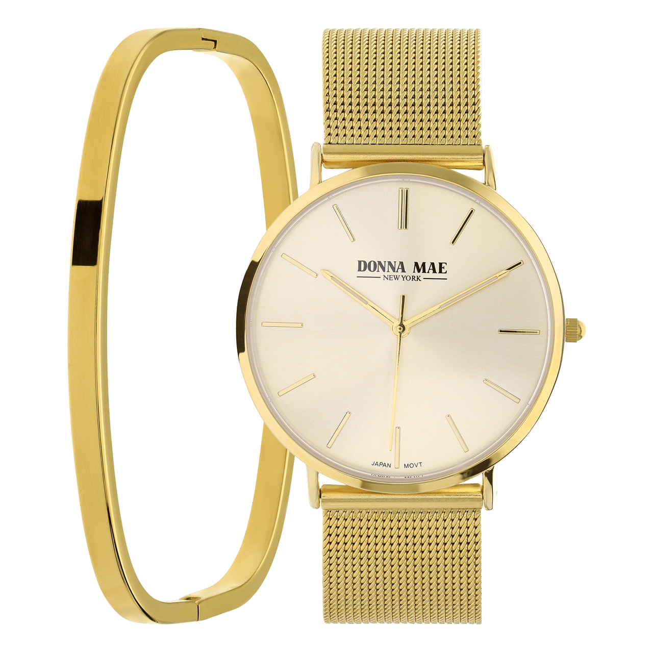 Donna Mae horloge set goud kleurig