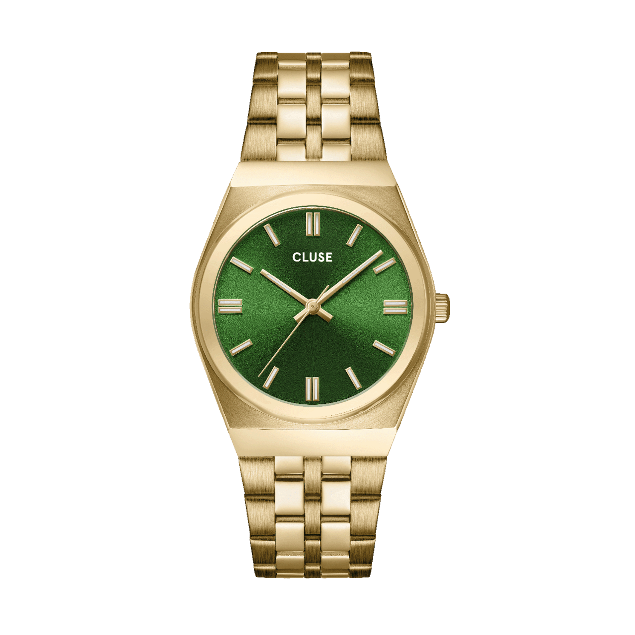 CLUSE - Retro 70s horloge goudkleurig stainless steel