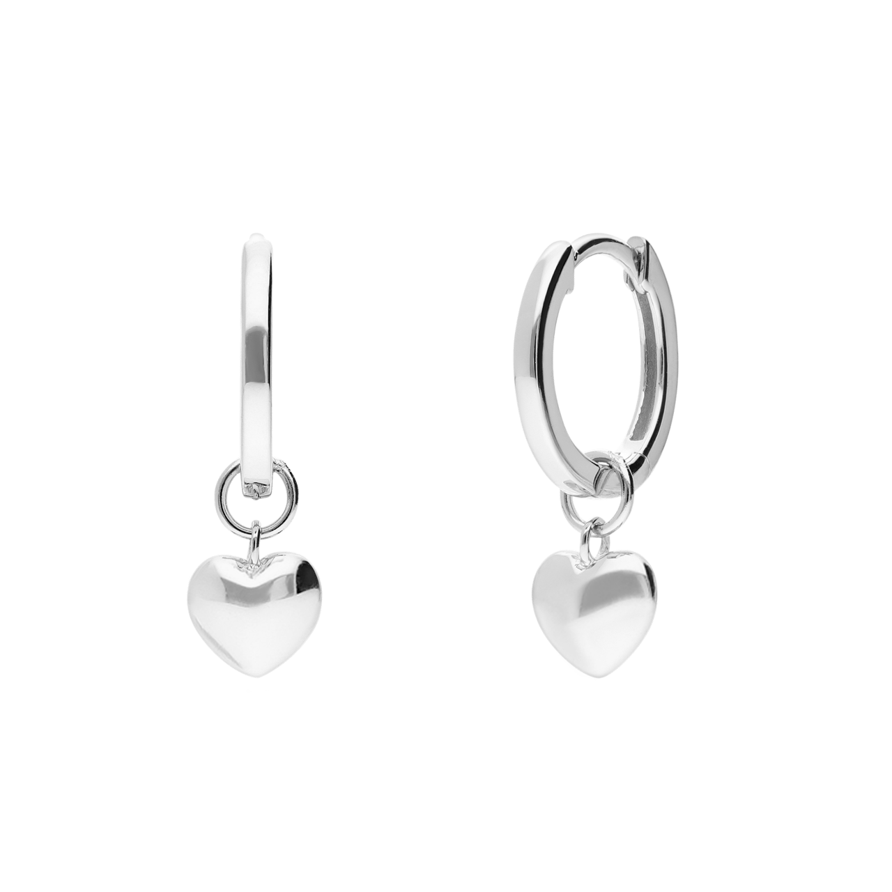 Silberne Creolen für Damen