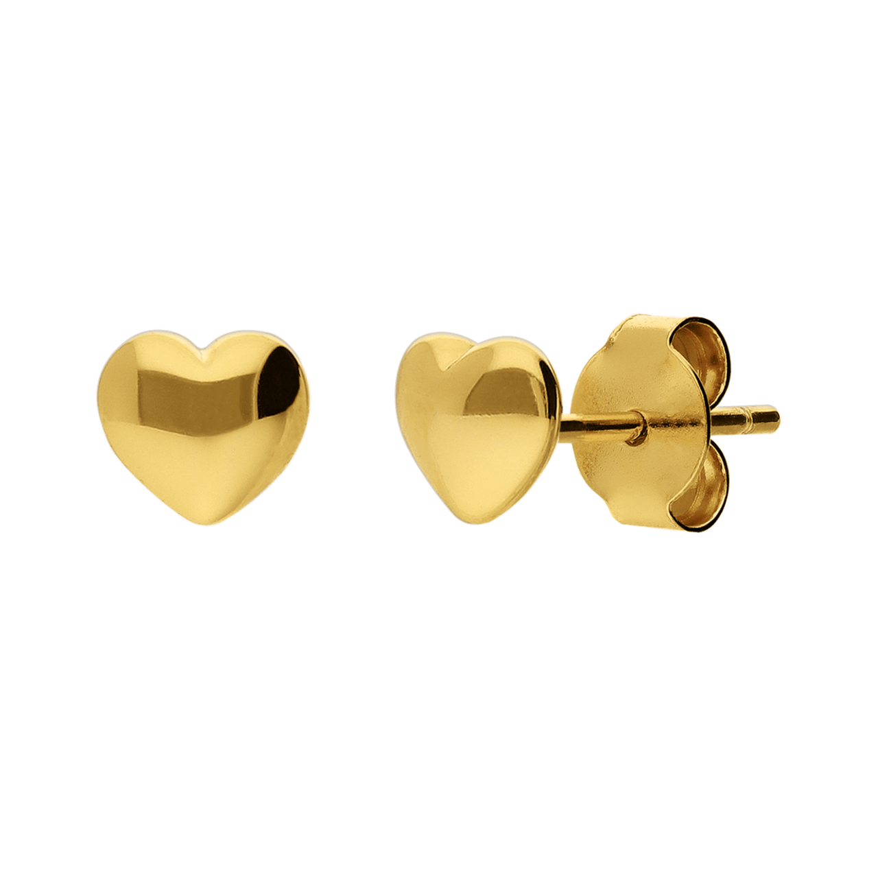 Silberne, goldbeschichtete Ohrstecker für Damen