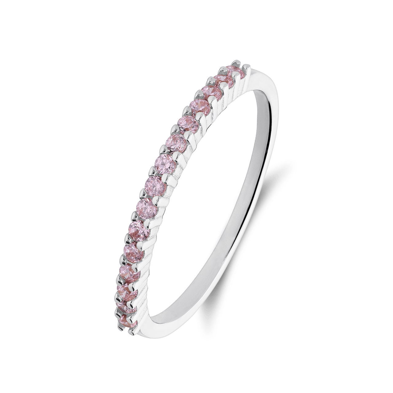 Silberner Damenring mit Zirkonia