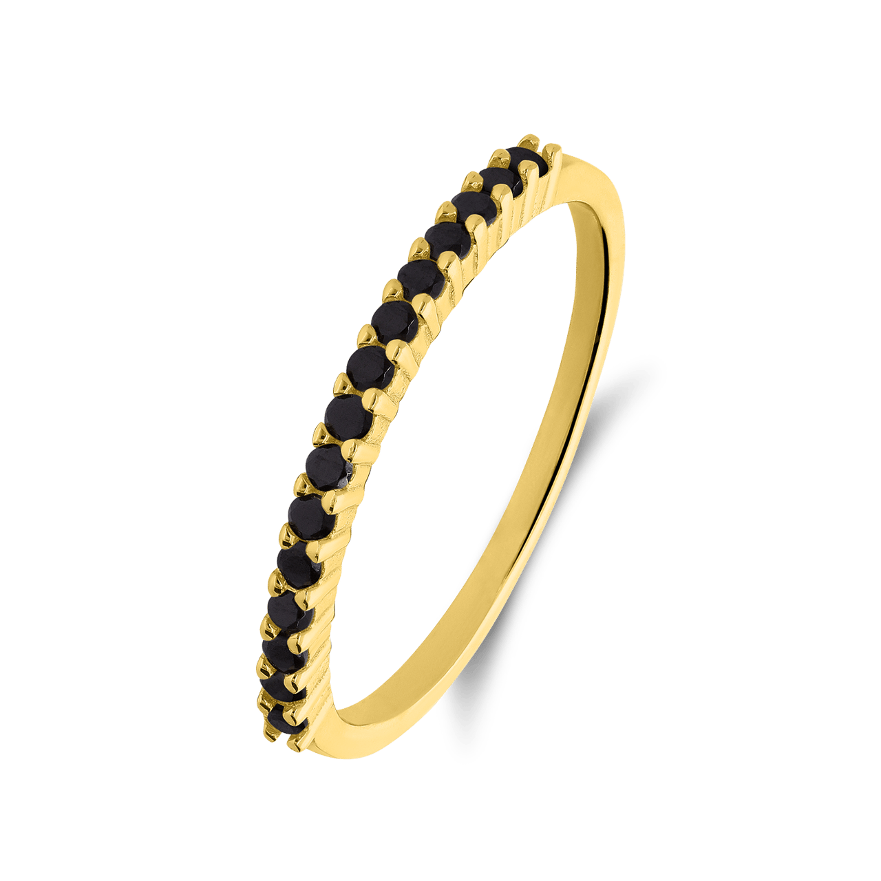 Zilveren goldplated ring met zirkonia voor dames