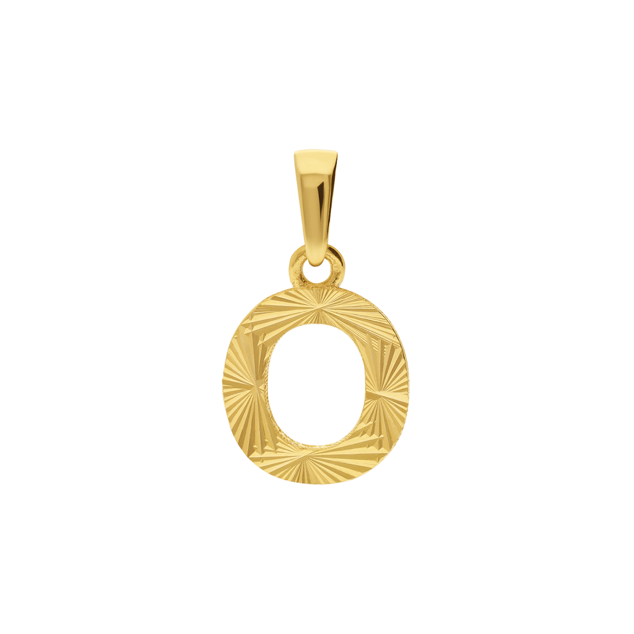 14 karaat geelgouden letterhanger voor dames