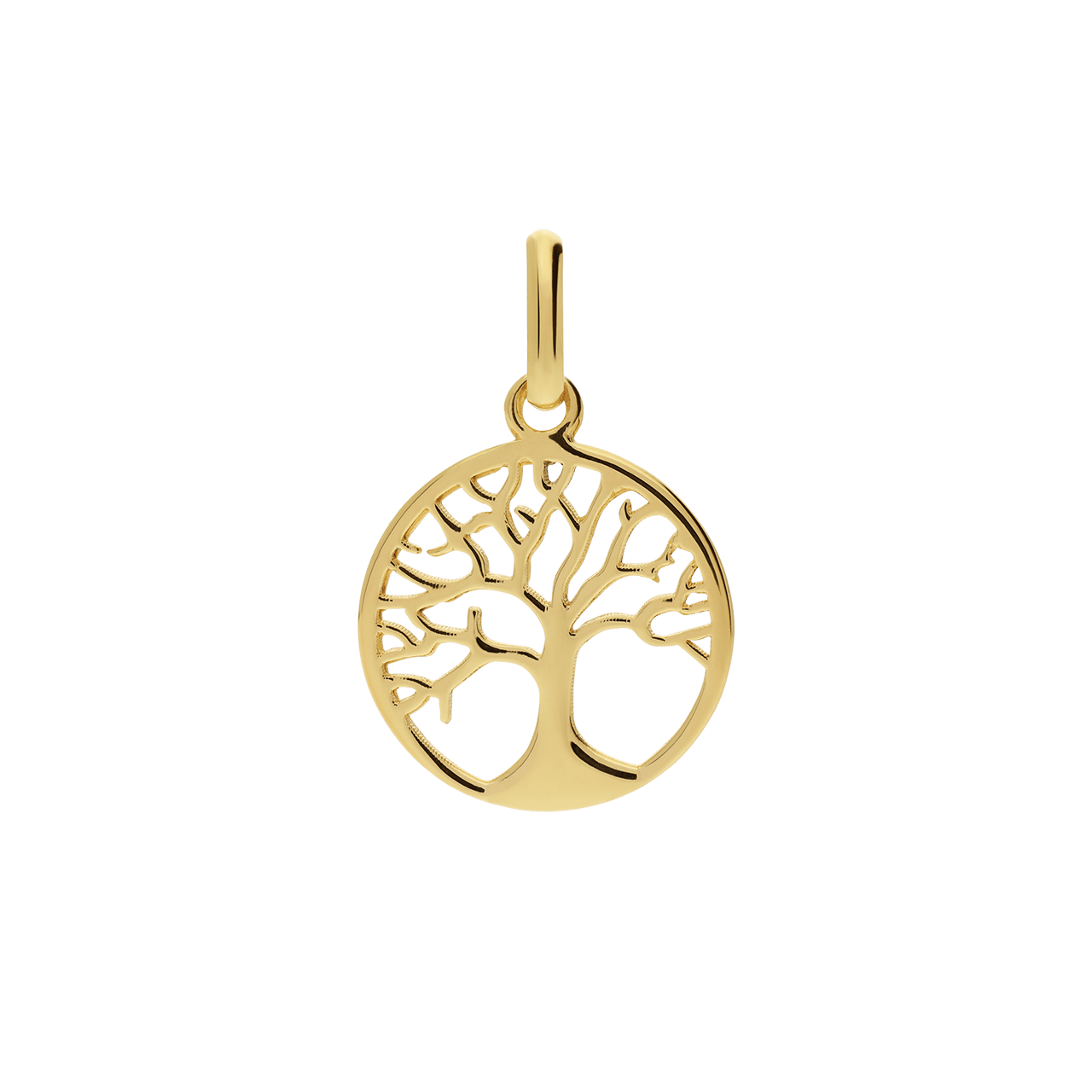 Zilveren goldplated hanger levensboom