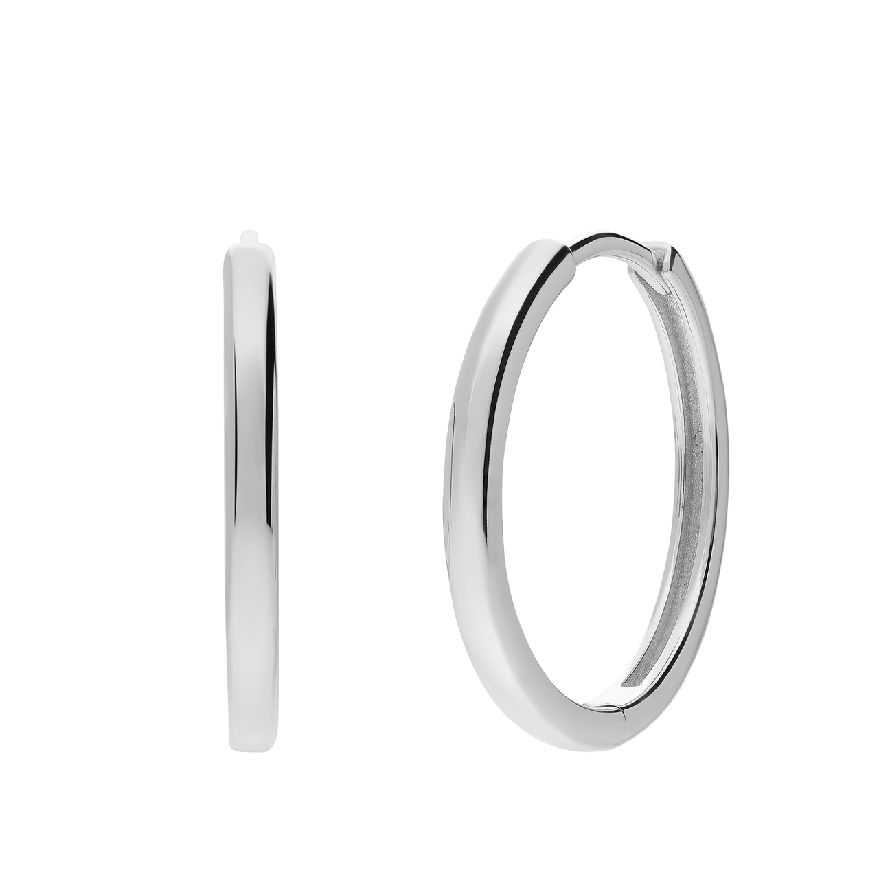 Silberne Ohrringe 20 mm, für Damen