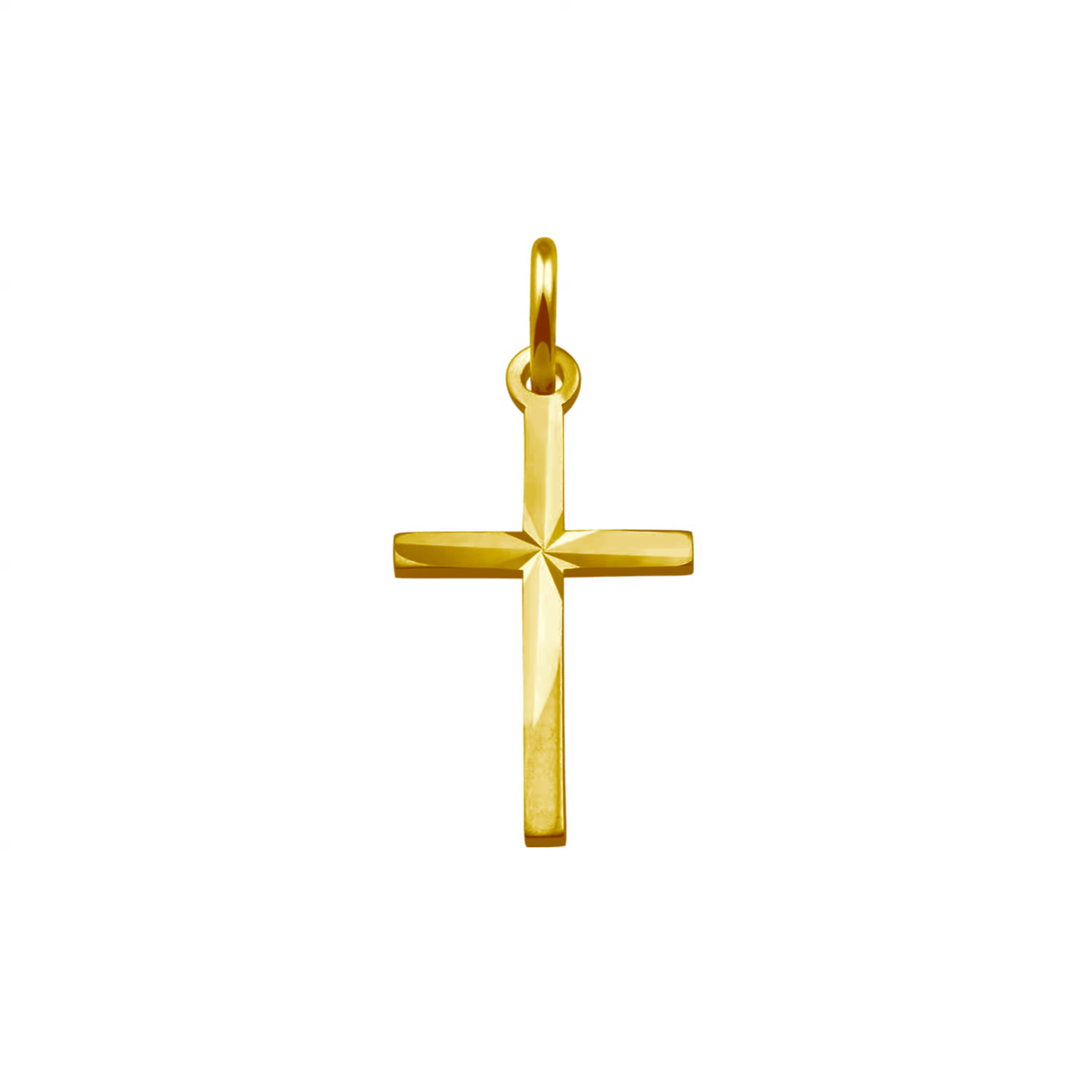 Silberner goldbeschichteter Kreuzanhänger