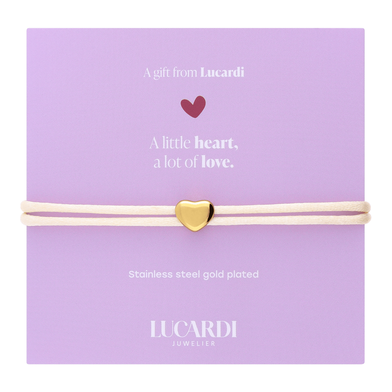 Stainless steel koordarmband hart voor dames