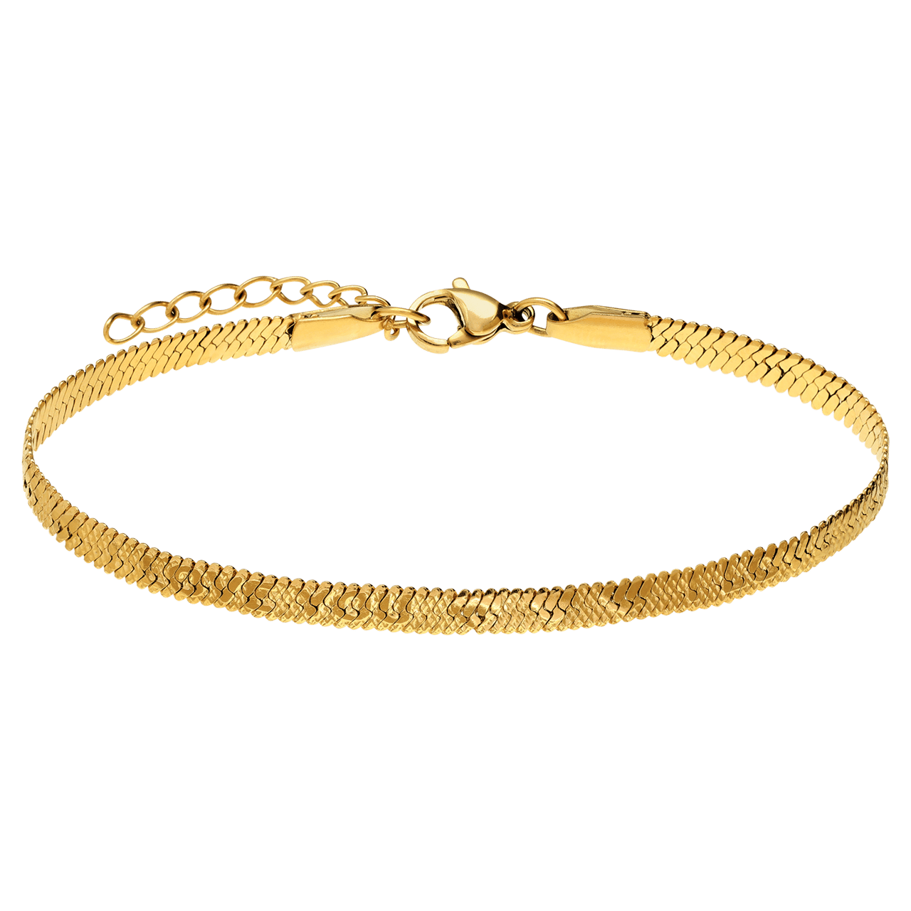 Stahlarmband mit Goldbeschichtung I LOVE YOU