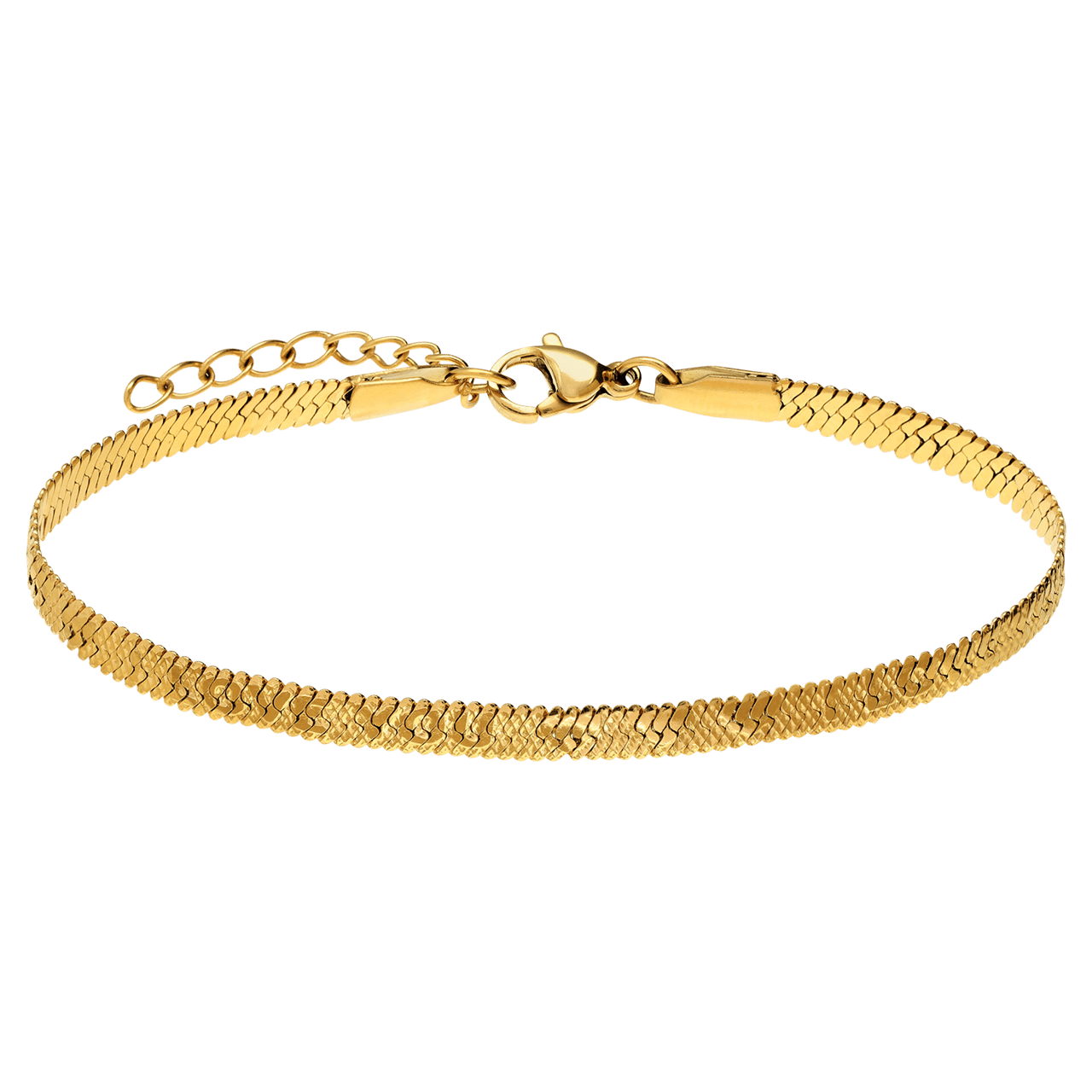Stalen goldplated armband I LOVE YOU