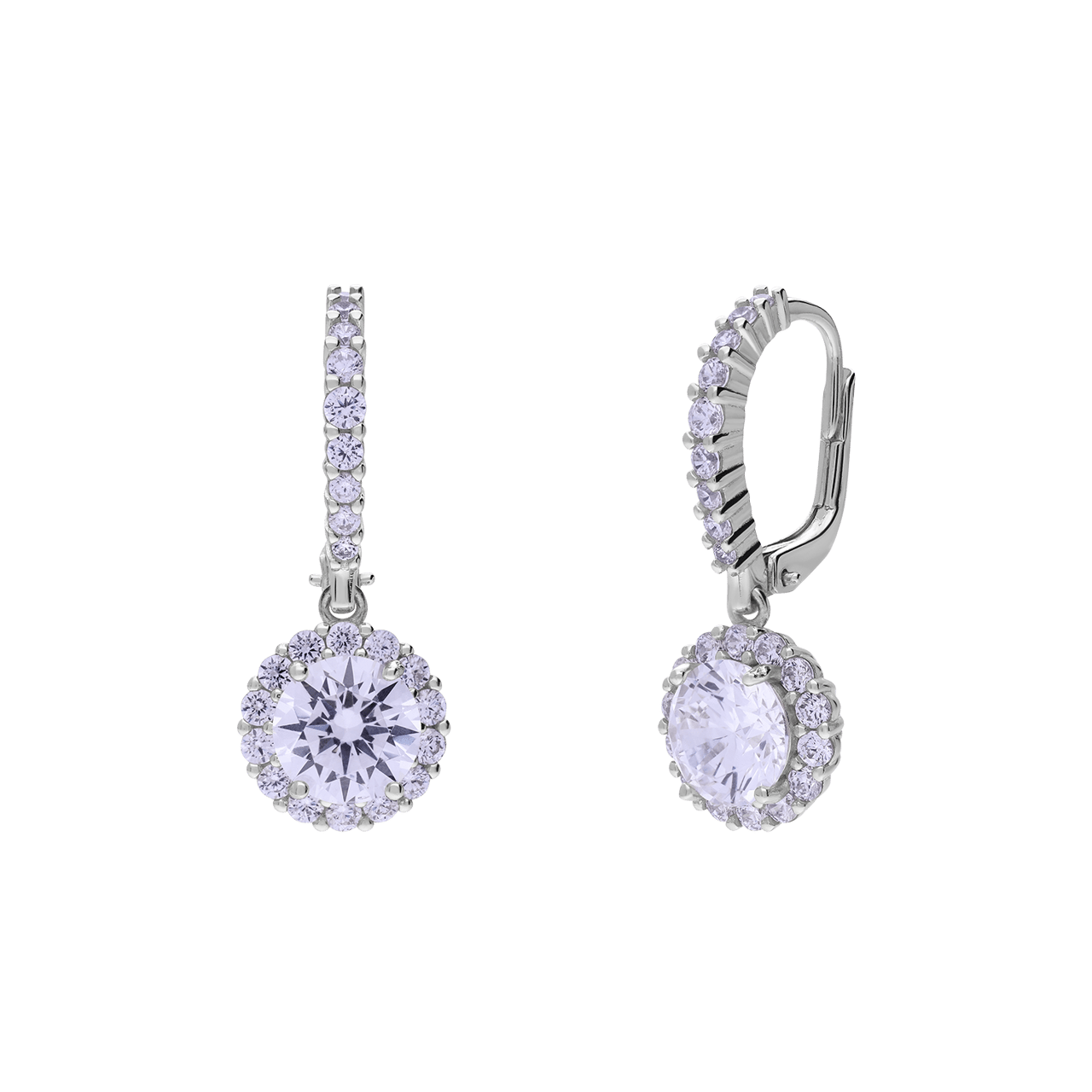 Zilveren oorringen met zirkonia voor dames