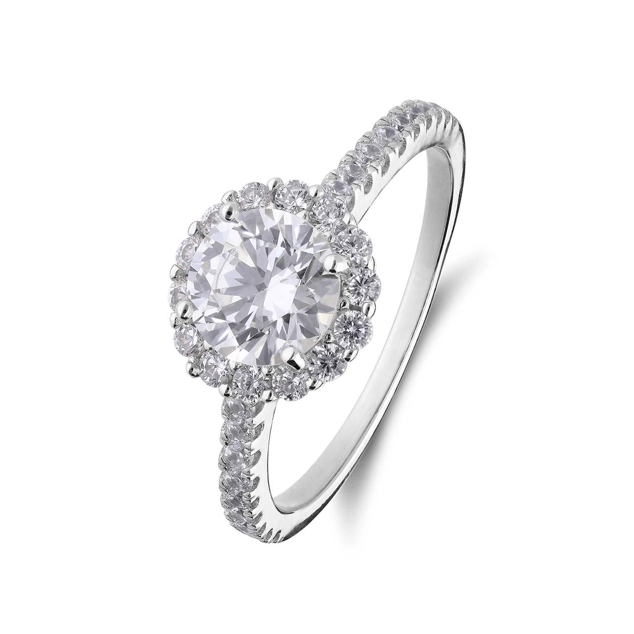 Zilveren ring met zirkonia voor dames