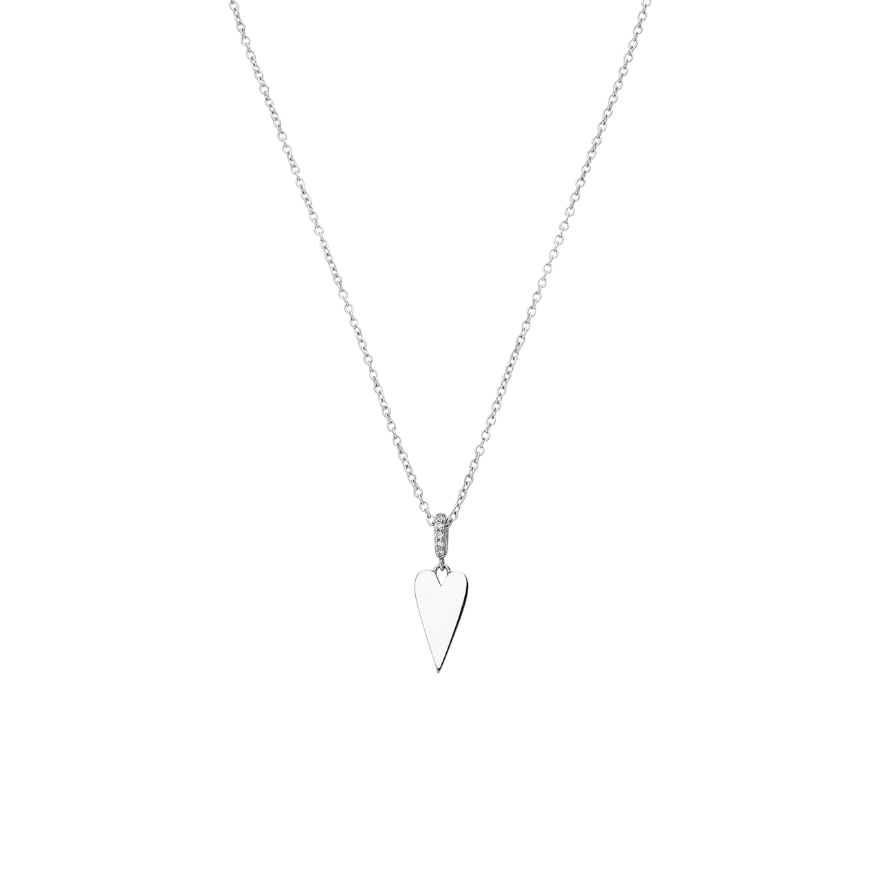 Zilveren damesketting met hanger voor dames