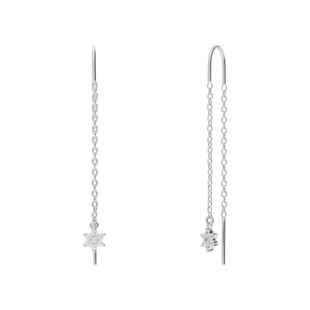 Zilveren oorhangers met plating voor dames