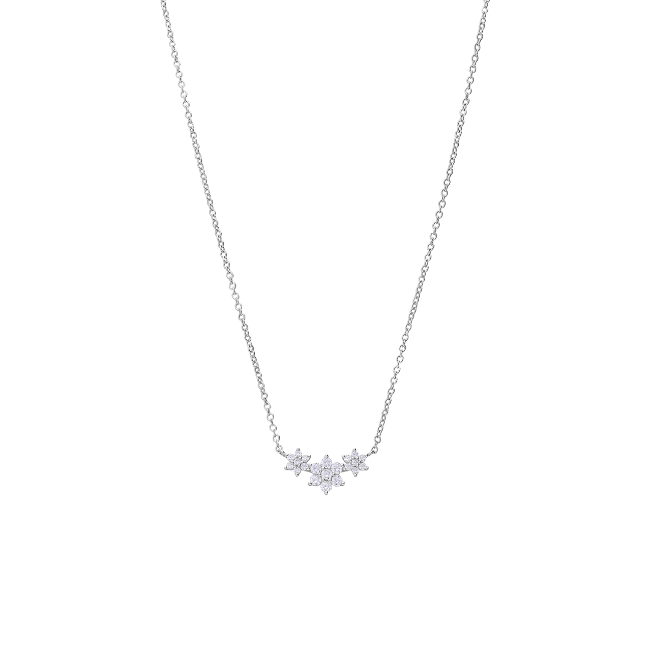 Zilveren ketting met hanger met zirkonia voor dames