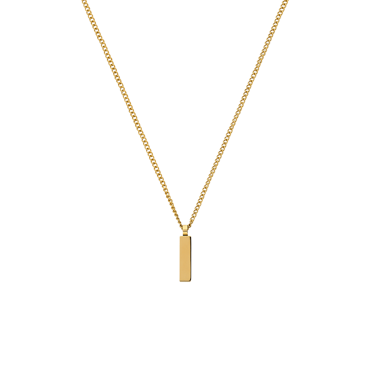 Stahlkette mit Goldbeschichtung und Anhänger für Damen