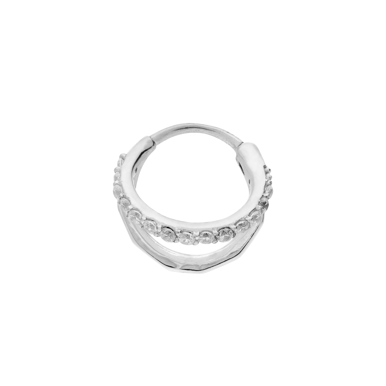 Stahl-Helixpiercing mit Zirkonia