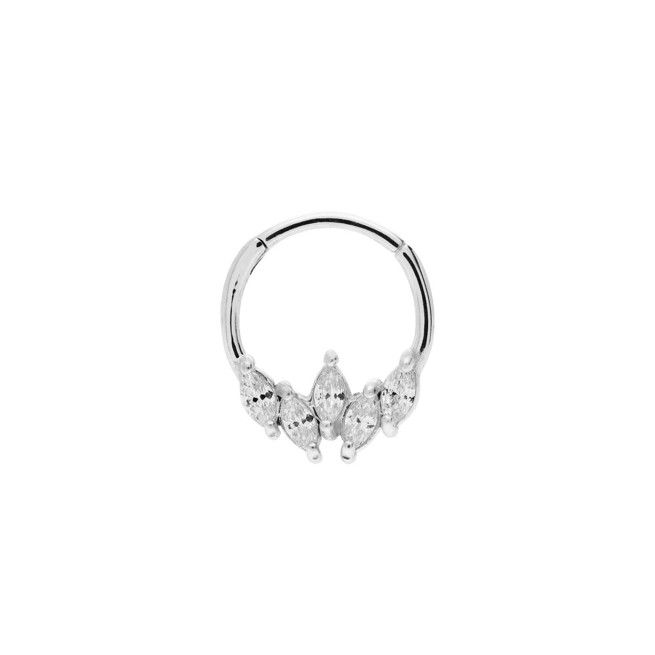 Stahl-Helixpiercing mit Zirkonia
