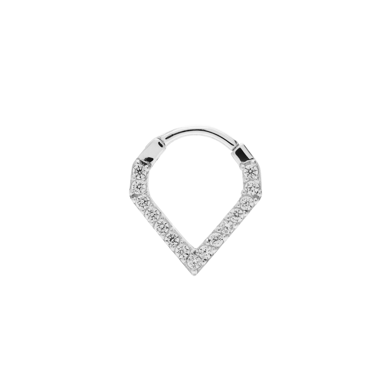 Stahl-Helixpiercing mit Zirkonia