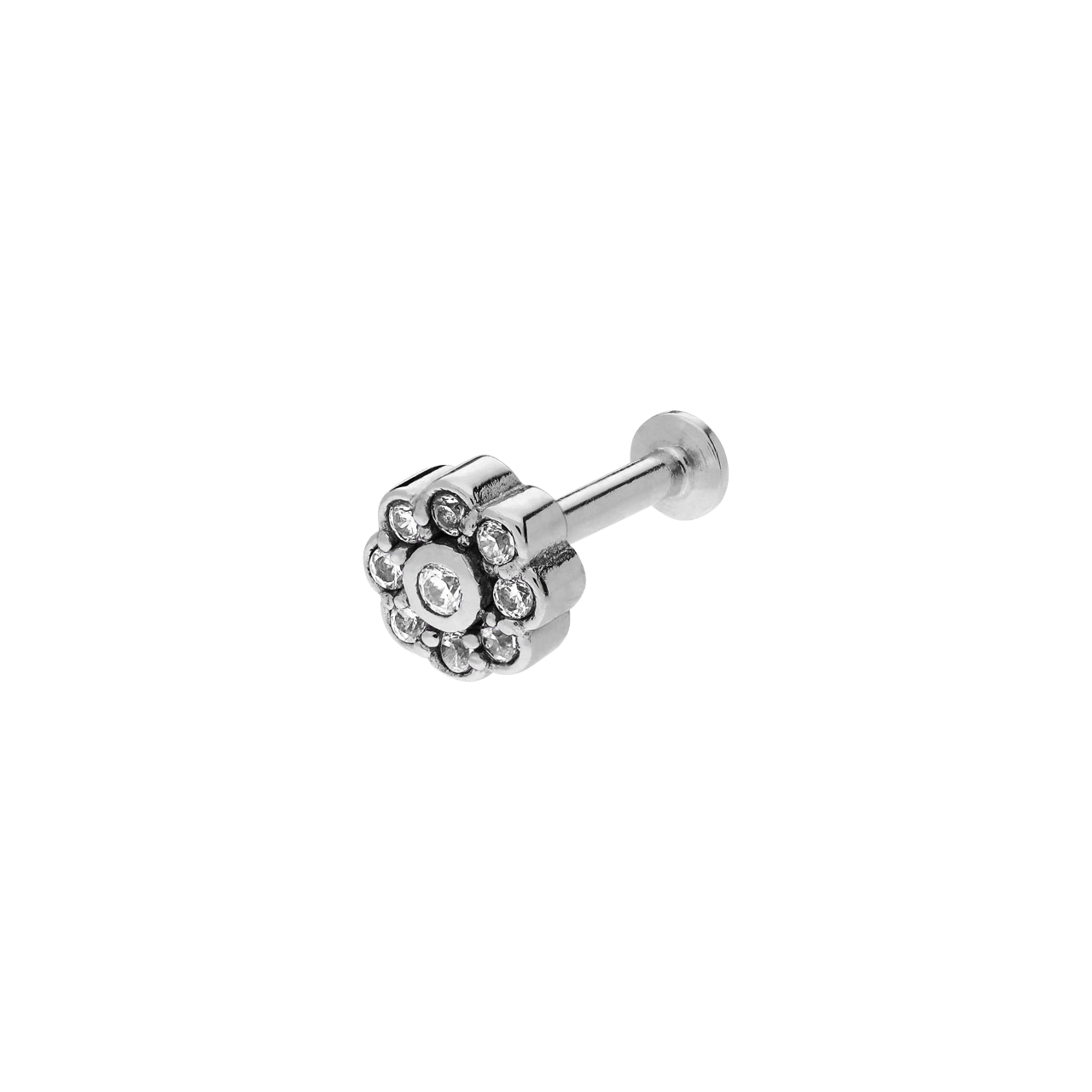 Stahl-Helixpiercing mit Zirkonia
