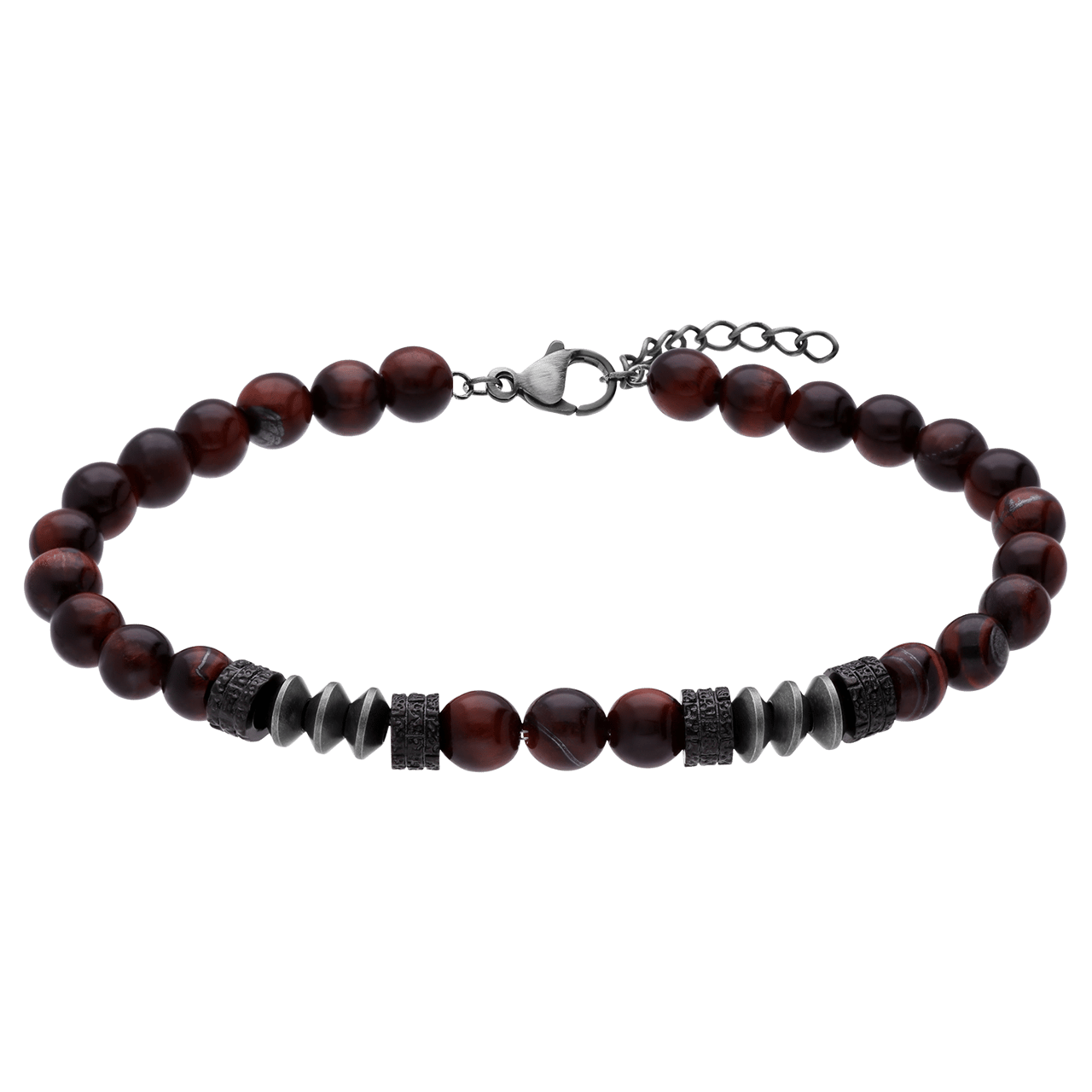 Stainless Steel kralenarmband tijgeroog