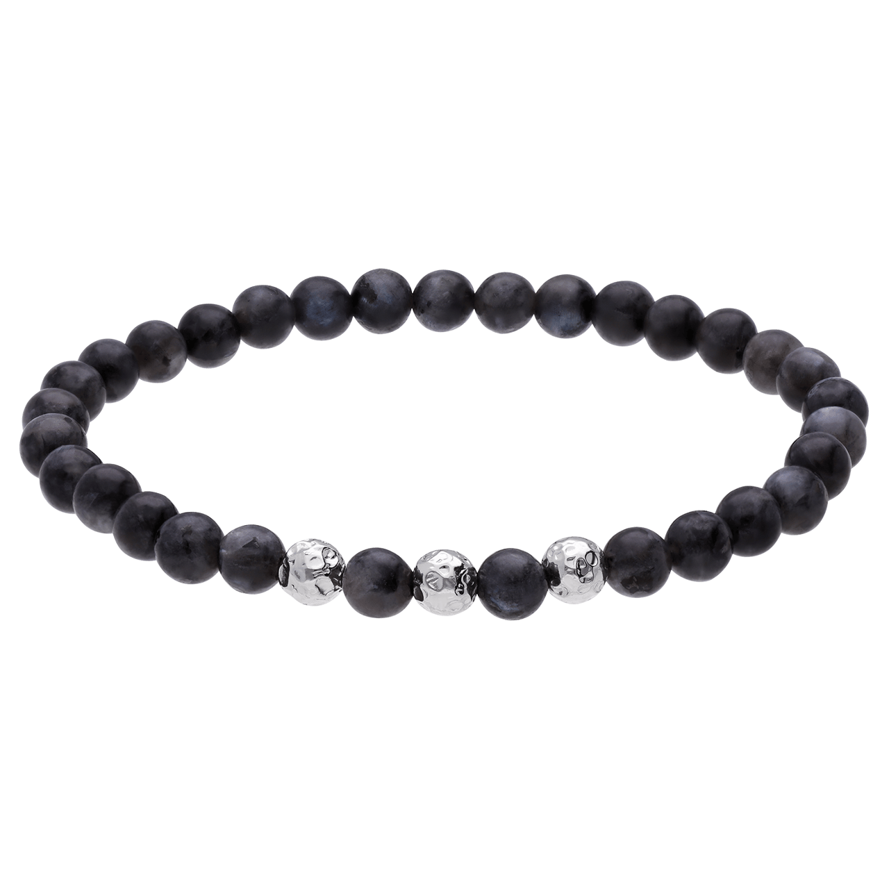 Edelstahl Herrenperlenarmband mit Labradorit