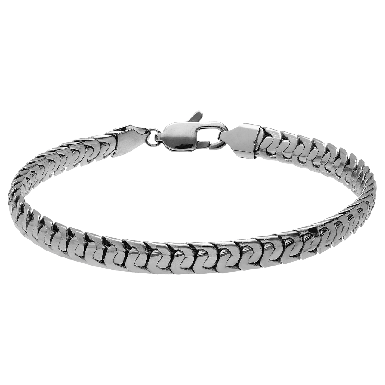 Stainless steel armband zilverkleurig