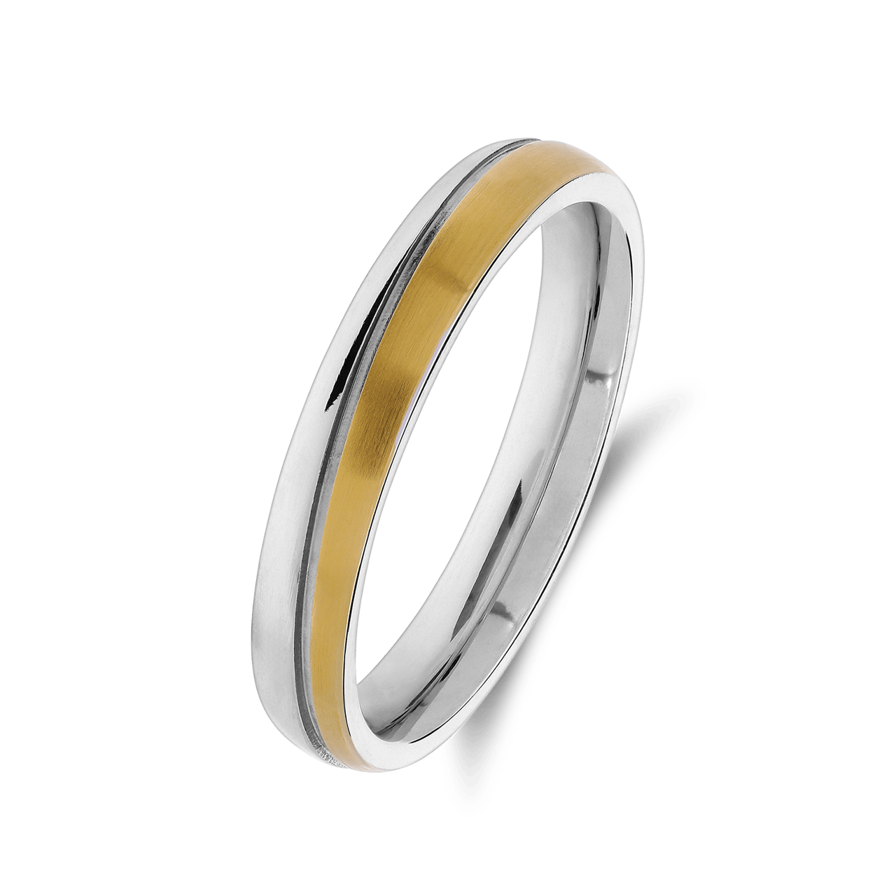 Stalen bicolor liefdesring