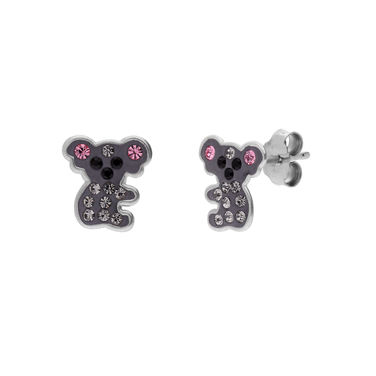 Zilveren kinderoorknoppen koala