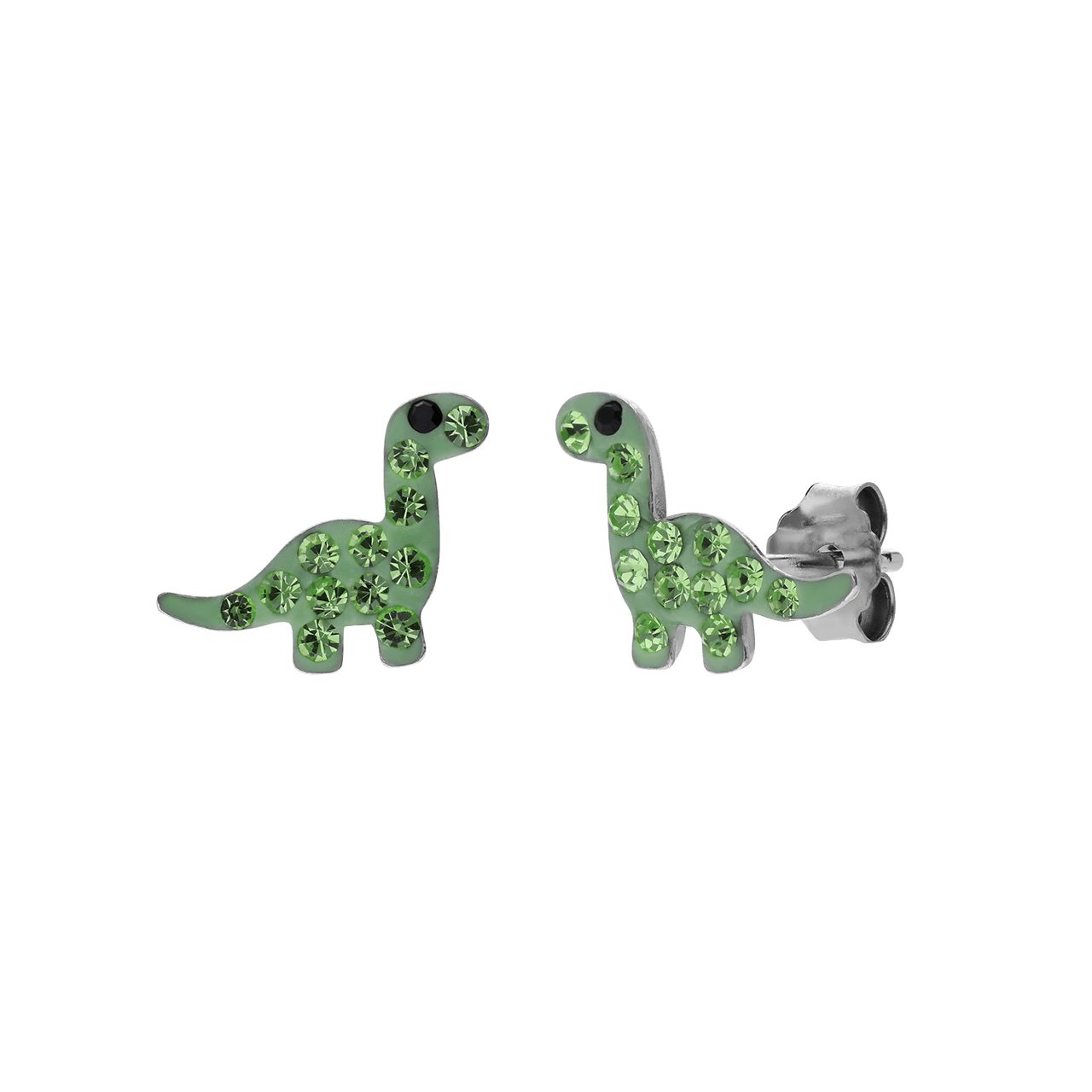 Zilveren kinderoorknoppen Dinosaurus