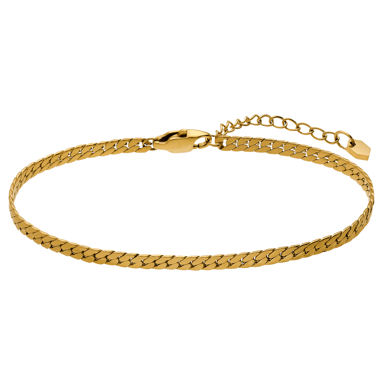 Stainless steel goldplated fantasiearmband voor dames