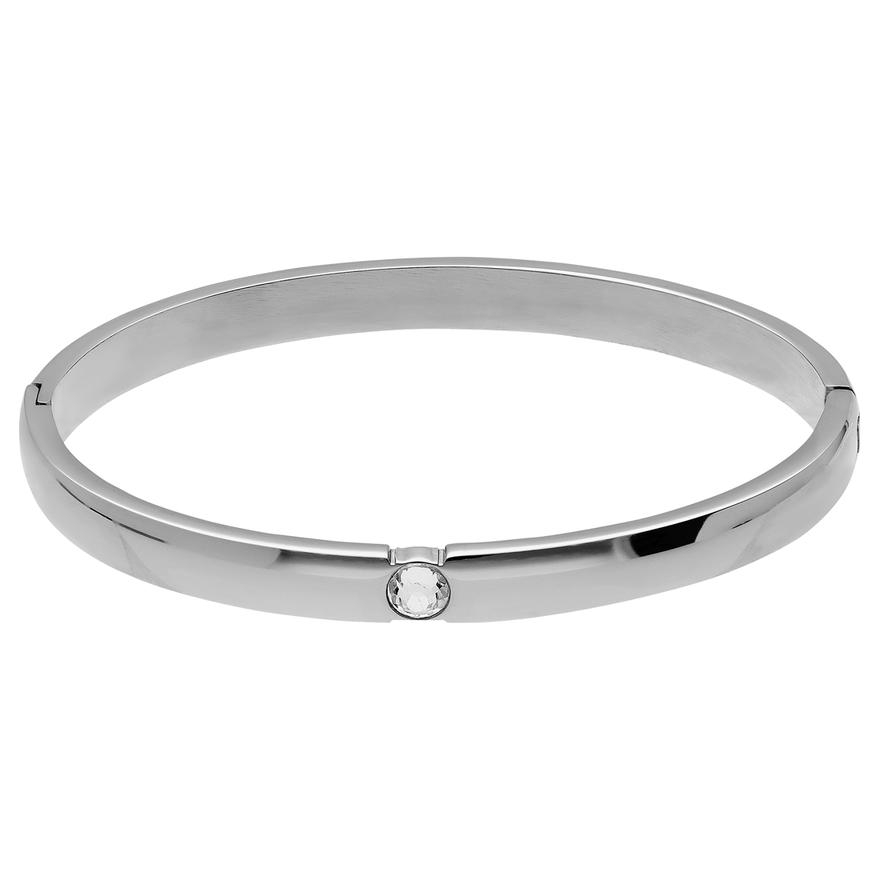 Stainless steel bangle met plating met zirkonia voor dames