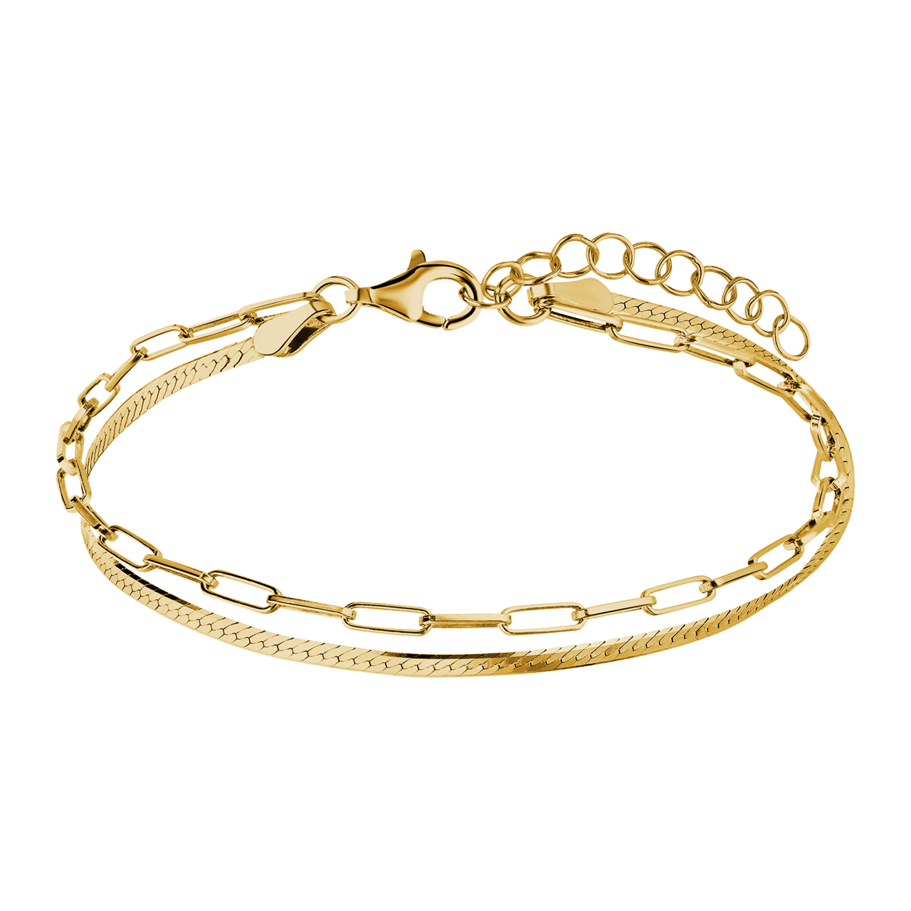Zilveren goldplated armband voor dames