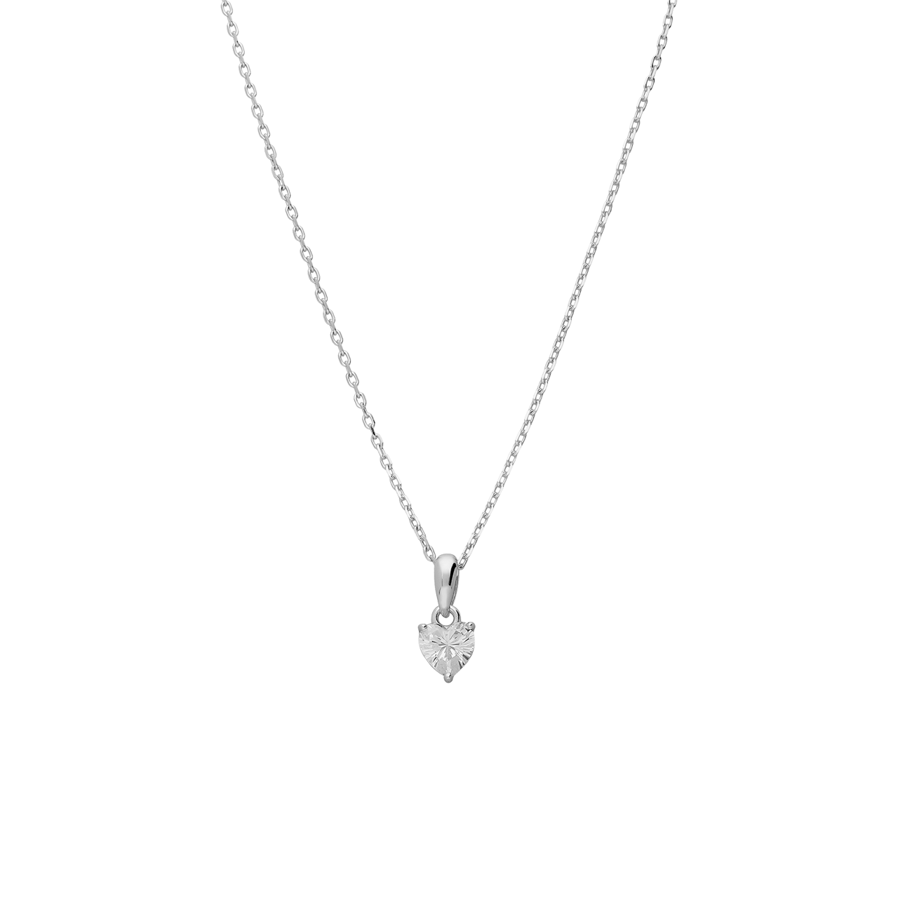 Zilveren ketting met hanger met zirkonia voor dames