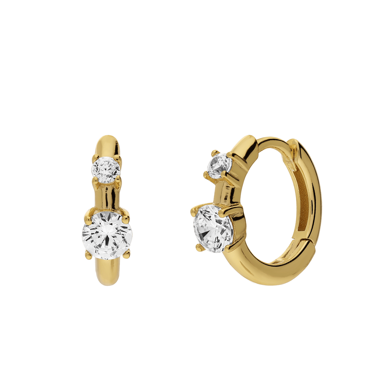 Zilveren goldplated oorbellen voor dames