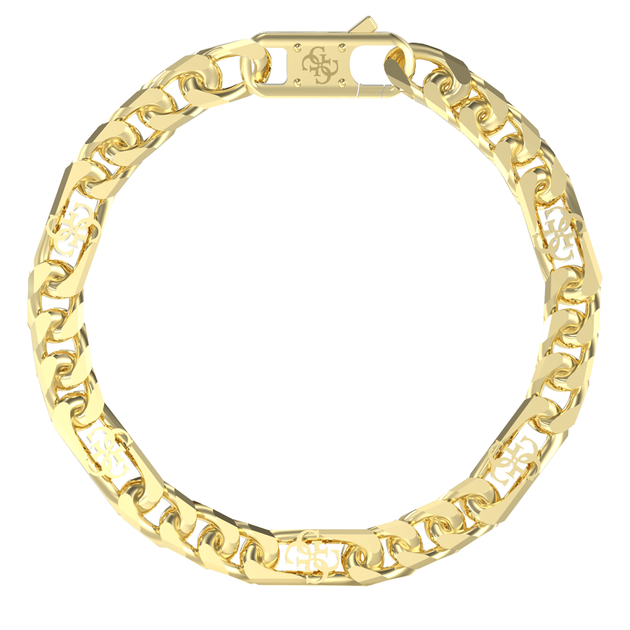 Guess heren stainless steel goldplated armband